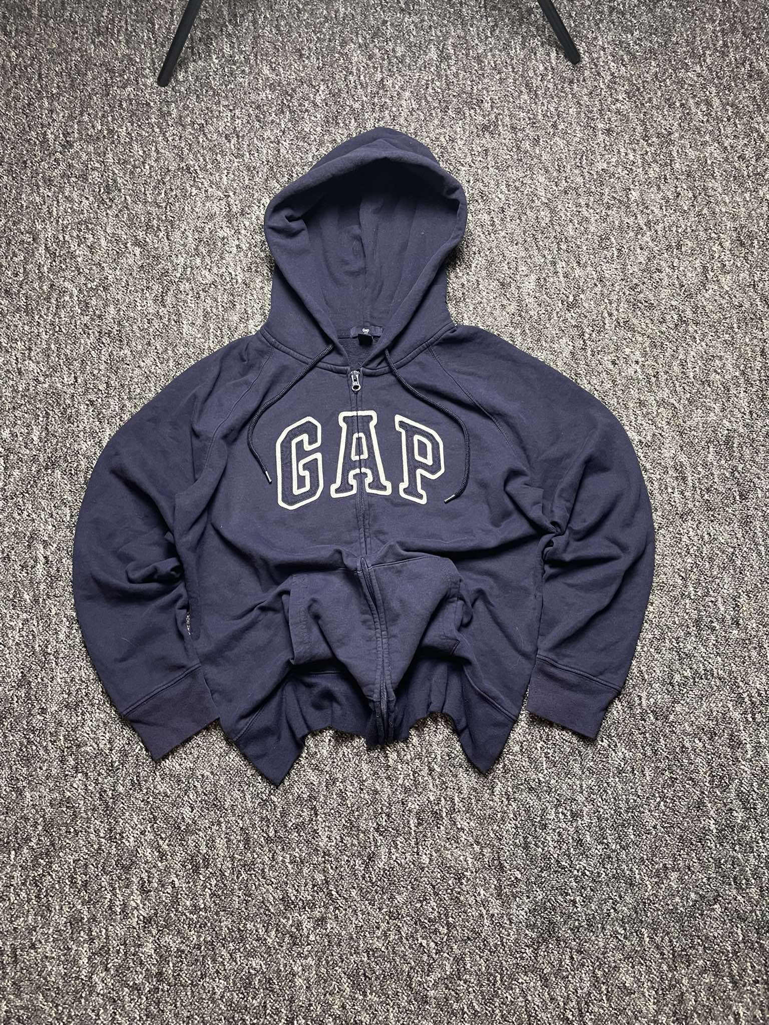 Gap × Vintage Vintage retro classic zip-up sweatshirt Hoodie Gap logo Size US XL / EU 56 / 4 - 1 Thumbnail