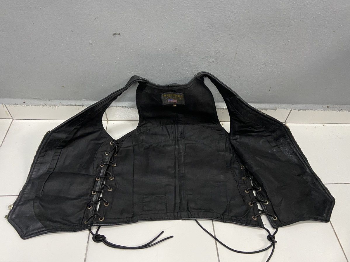 Vanson Leathers VANSON LEATHER BIKERS LEATHER VEST Size US XS / EU 42 / 0 - 10 Thumbnail
