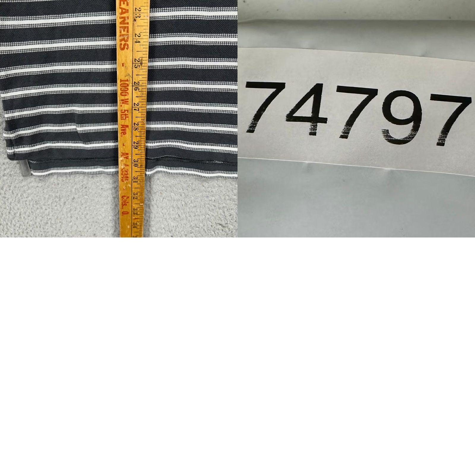 Eddie Bauer Eddie Bauer Polo Adult Men XL Cotton Gray White Stripes Short Sleeve Rugby Shirt Size US XL / EU 56 / 4 - 8 Thumbnail