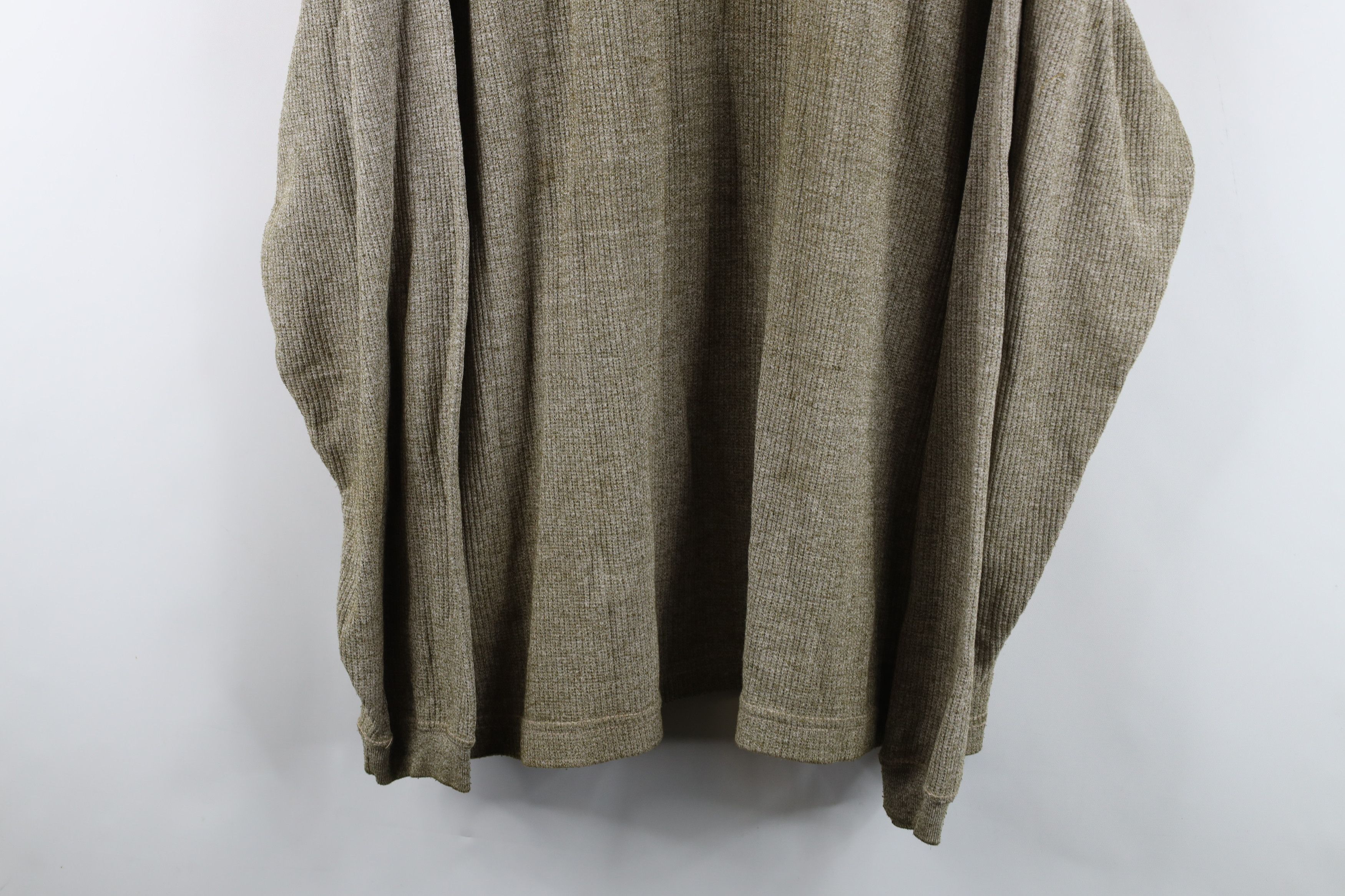 Vintage Vintage 90s Streetwear Blank Thermal Knit Henley T-Shirt Size US XXL / EU 58 / 5 - 3 Thumbnail