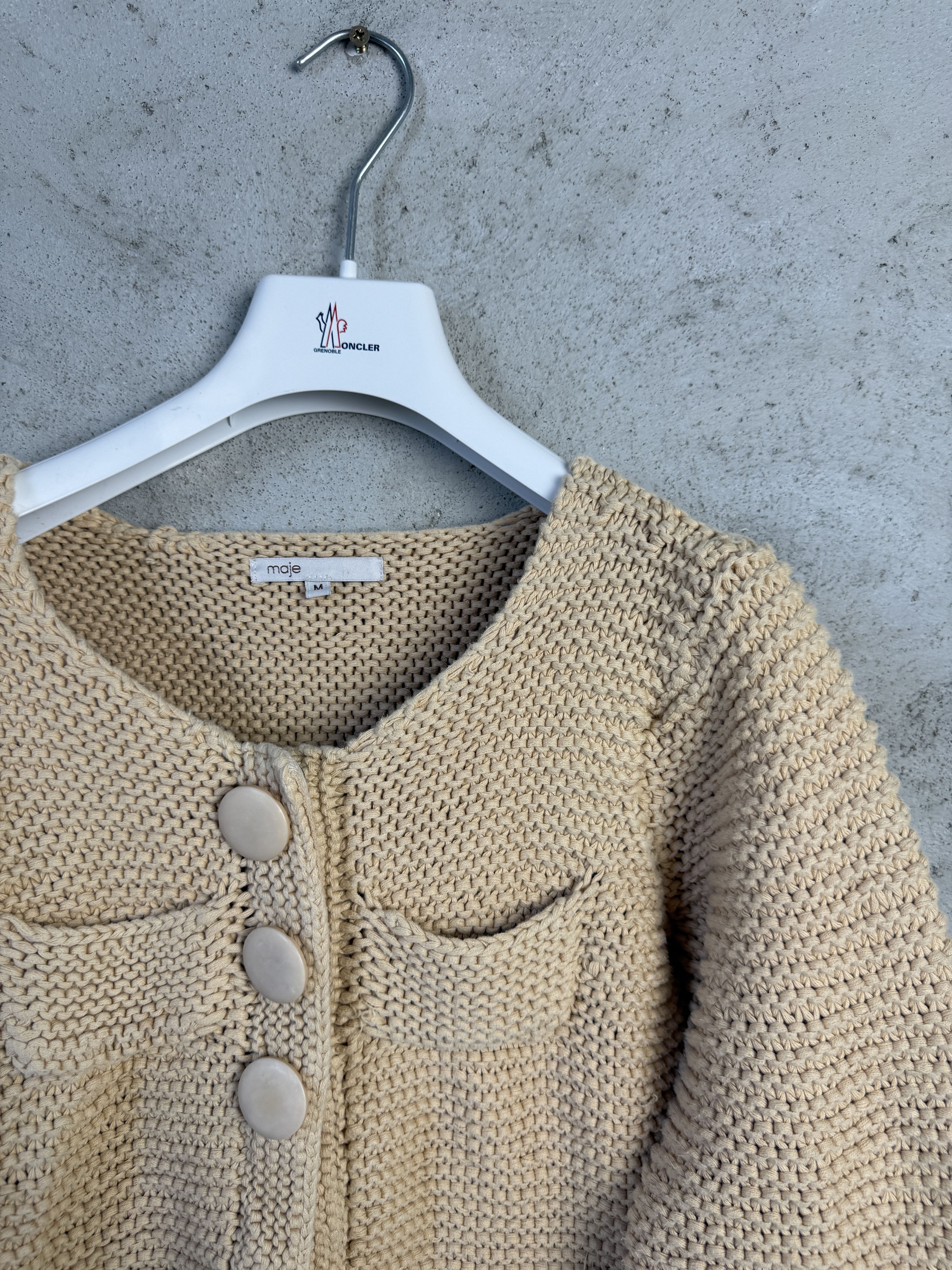 Maje Maje cardigan cotton sweater knitwear Size M / US 6-8 / IT 42-44 - 2 Thumbnail
