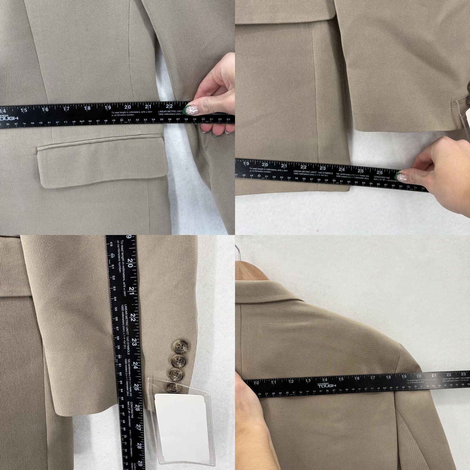 Chaps Chaps Blazer Mens 42L Tan Beige Sport Coat Three Button Workwear Business NWT Size 42R - 9 Thumbnail
