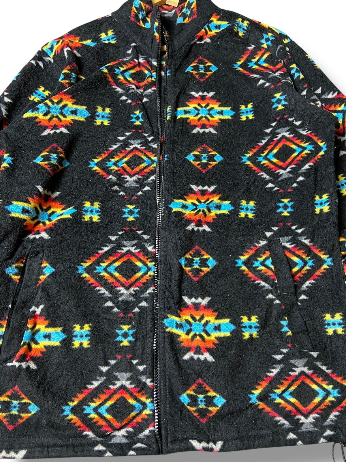 Japanese Brand × Vintage Anti-Label Basic Abstract Fleece Jacket (121) Size US L / EU 52-54 / 3 - 4 Thumbnail