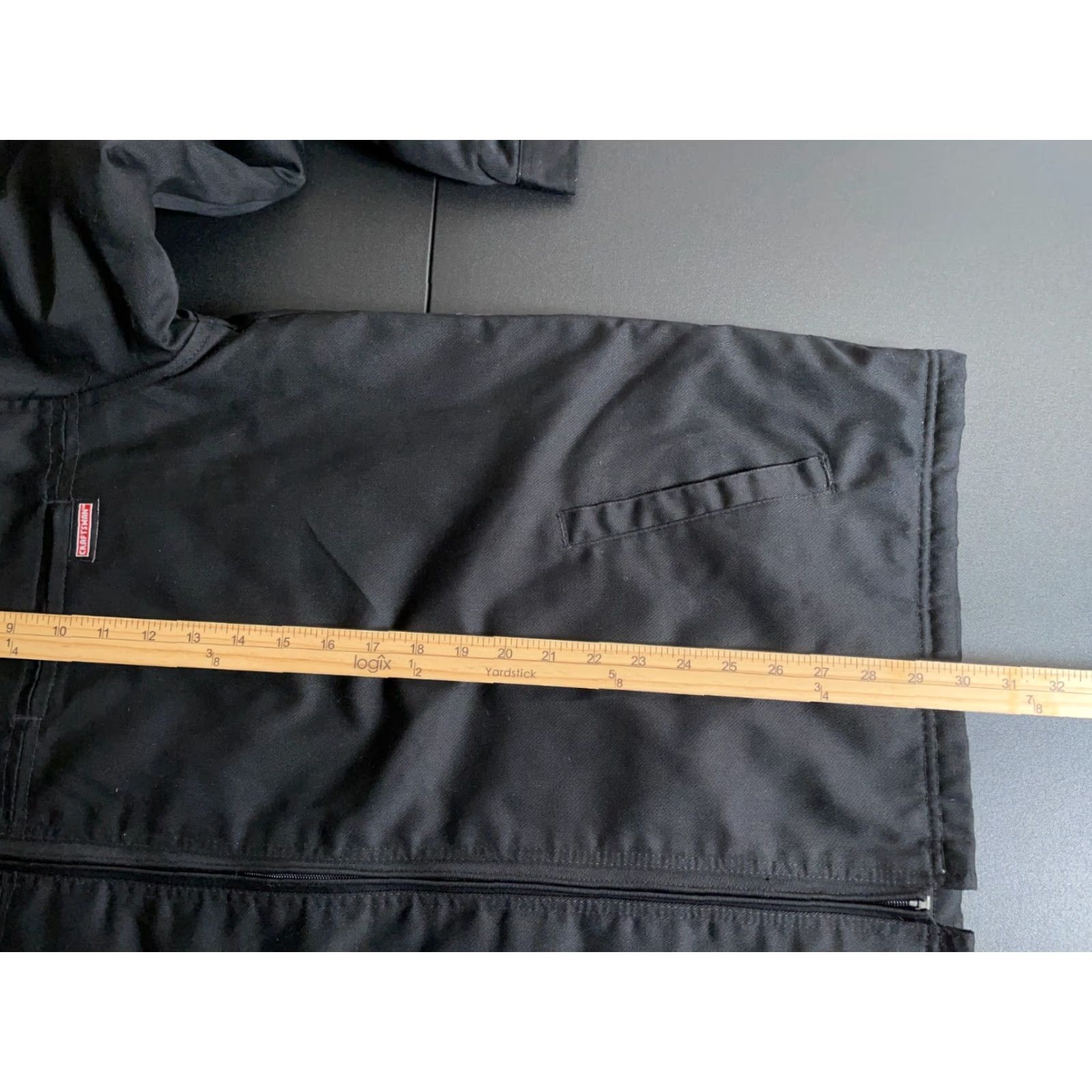 Vintage Craftsman Jacket Adult Large Black Cotton Blend Quilted Lined Zip Up Workwear Size US L / EU 52-54 / 3 - 6 Thumbnail
