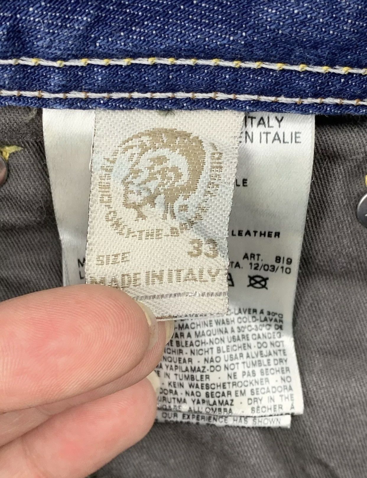 Diesel Diesel Zatiny Jeans Men’s W33/34 L28 00819 Made In Italy Size US 33 - 15 Thumbnail