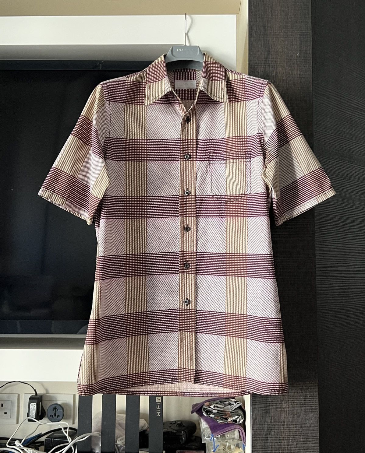 Prada PRADA SS08 check-motif shirt Size US L / EU 52-54 / 3 - 1 Thumbnail