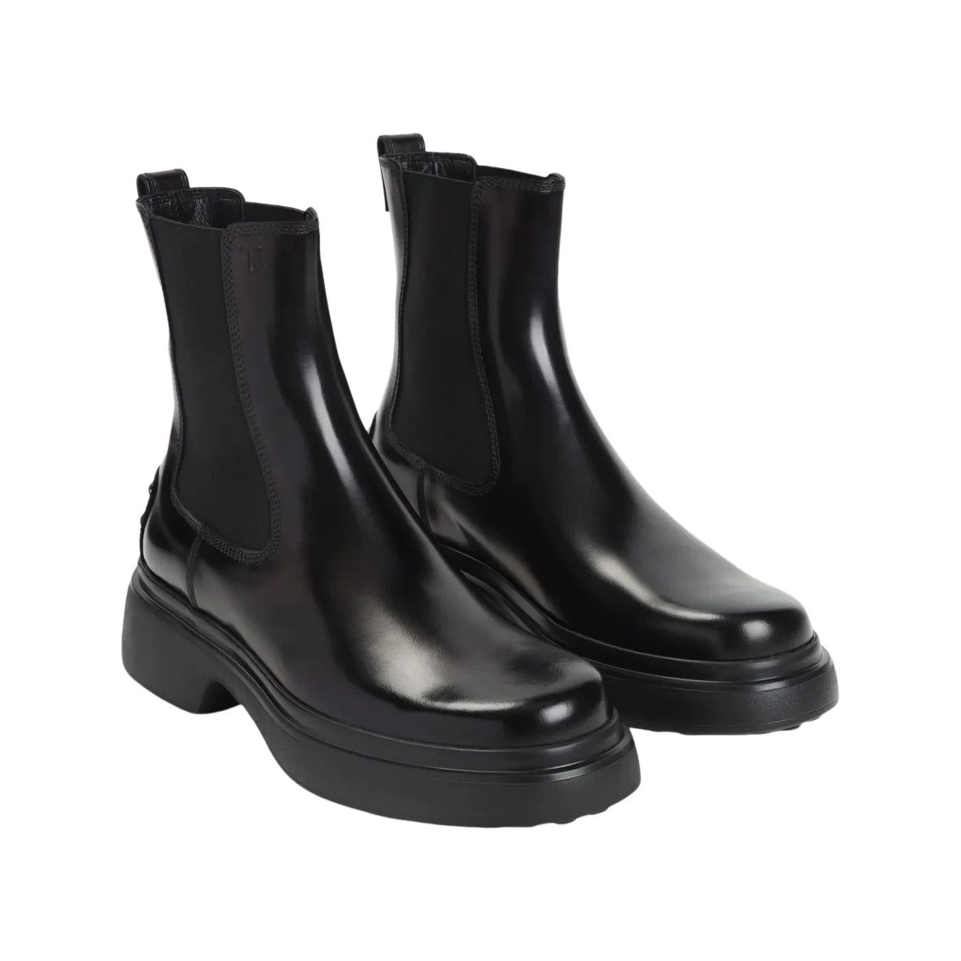 TOD'S Black Leather Ankle Boots New And Authentic