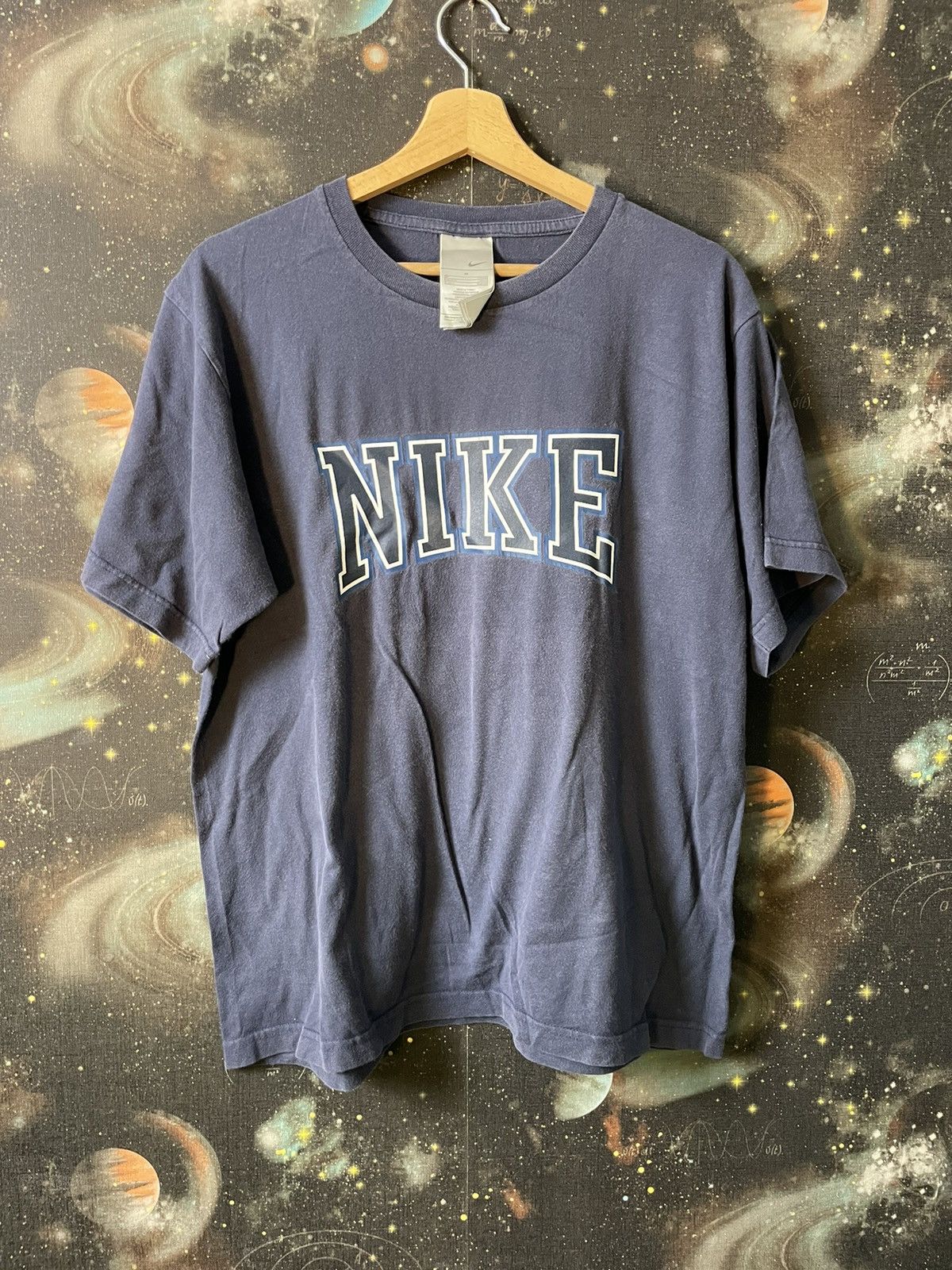 Nike × Vintage 00s Vintage Nike Big Swoosh Logo Drill T-shirt Rare Size US M / EU 48-50 / 2 - 1 Thumbnail