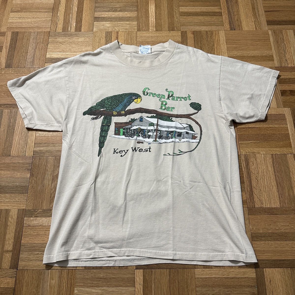 Hanes Vintage Green Parrot Bar tee Size US L / EU 52-54 / 3 - 1 Thumbnail