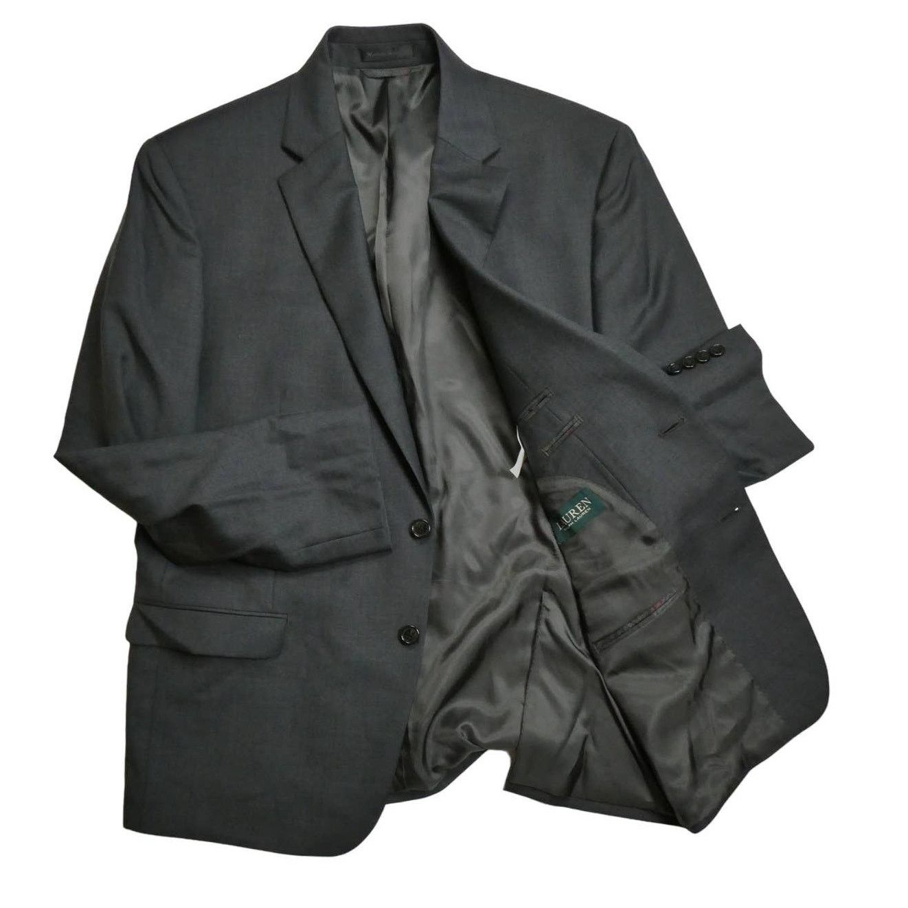 Lauren Ralph Lauren men's LAUREN RALPH LAUREN sport coat, dark gray, 44R, NEW Size 44R - 2 Thumbnail