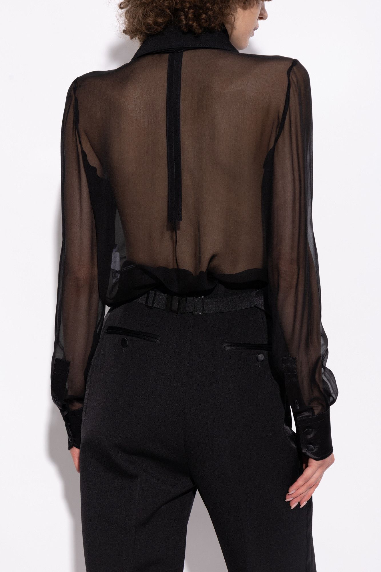 Dolce & Gabbana o1s22i1n0225 Open-Back Wool & Silk Blend Vest in Black Size M / US 6-8 / IT 42-44 - 5 Thumbnail