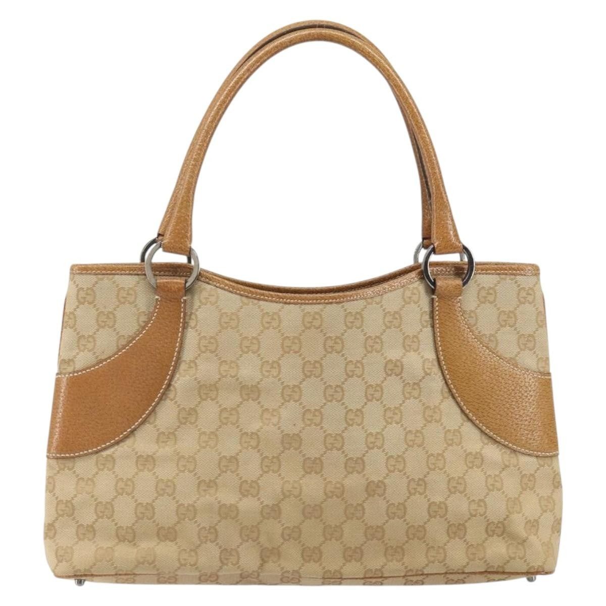 Gucci Gucci Vintage Ring Tote GG Canvas with Leather Size ONE SIZE - 1 Thumbnail