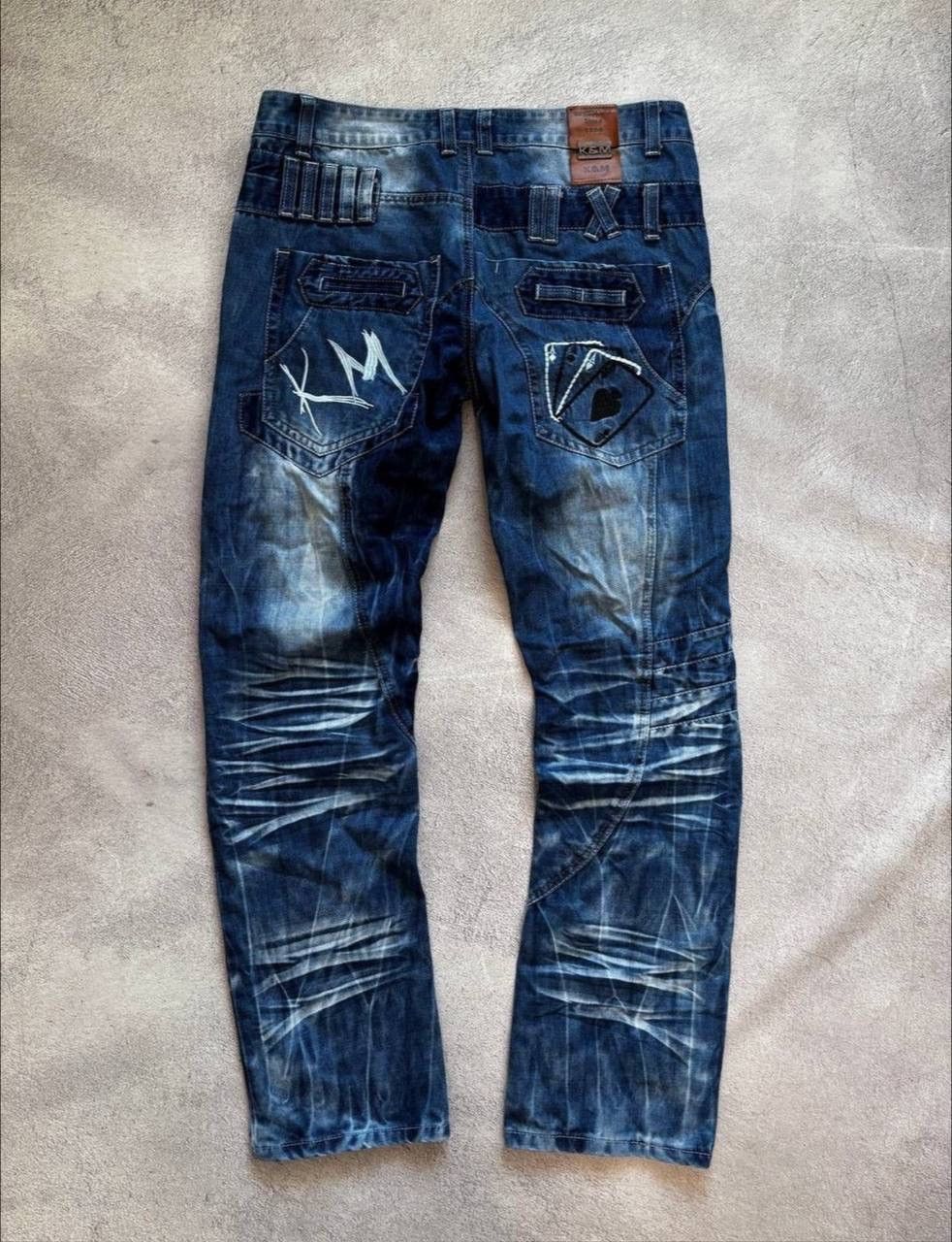 Vintage Japanese Moto Bike Balmain style distressed pants jeans Size US 34 / EU 50 - 2 Thumbnail