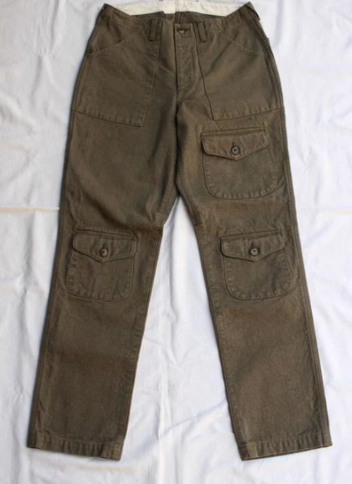 image of Freewheelers Bear Tooth Canvas Hunting Work Pants in Green, Men's (Size 32)