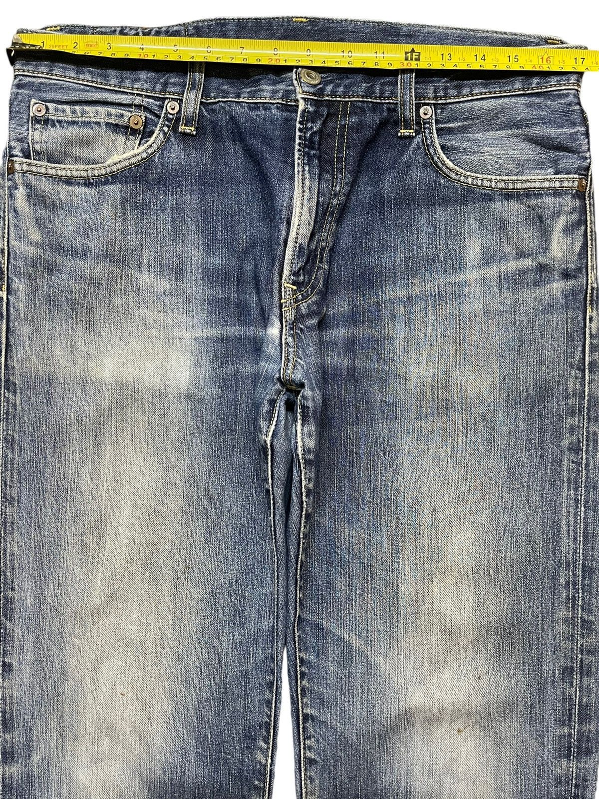 Uniqlo Vintage Y2K Japanese Uniqlo Blue Faded Wash Straight Loose Size US 34 / EU 50 - 11 Thumbnail