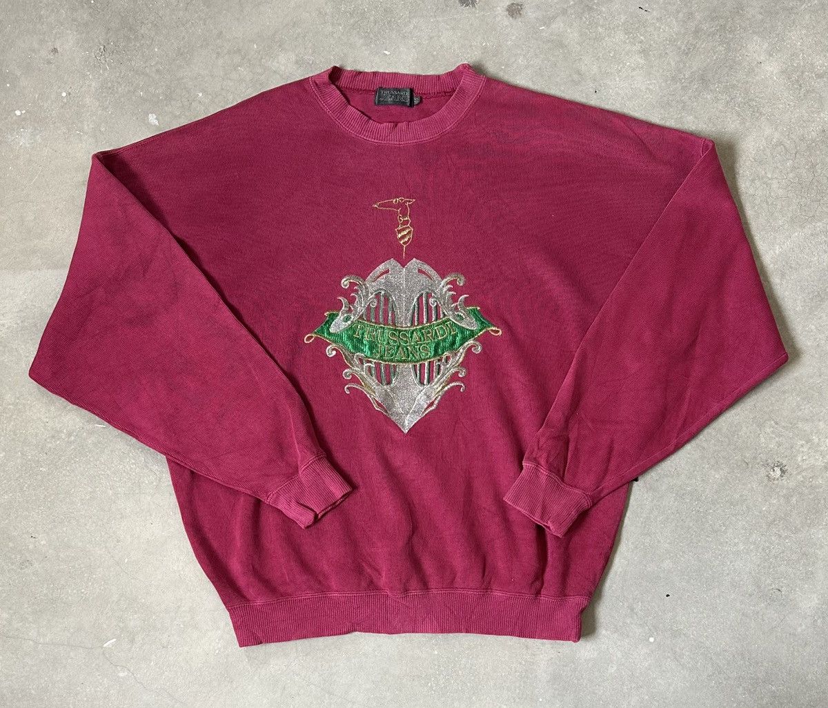 Trussardi VINTAGE TRUSSARDI JEANS EMBROIDERY SWEATSHIRT Size US L / EU 52-54 / 3 - 1 Thumbnail