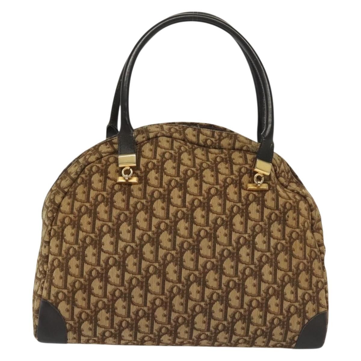 Dior DIOR Trotter Canvas Hand Bag Brown Gold Size ONE SIZE - 3 Thumbnail