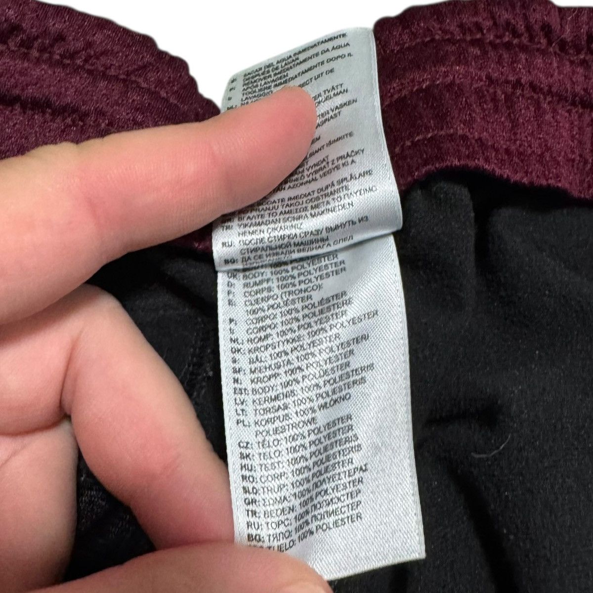 Adidas Adidas Black Maroon Straight Leg Track Pants Men’s Medium Size US 33 - 6 Thumbnail