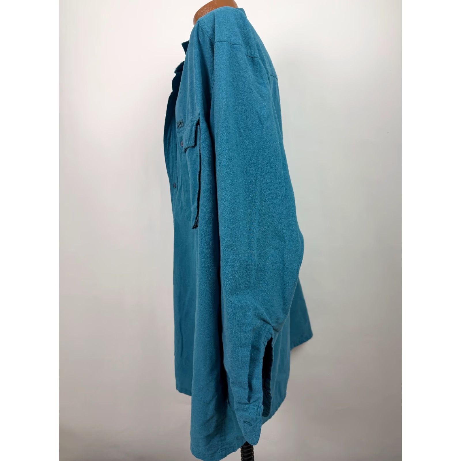 Altea VINTAGE New Vintage Shirt Men 2XL Button-Up Striped Teal Blue 80s 90s Hipster Club Size US XXL / EU 58 / 5 - 7 Thumbnail