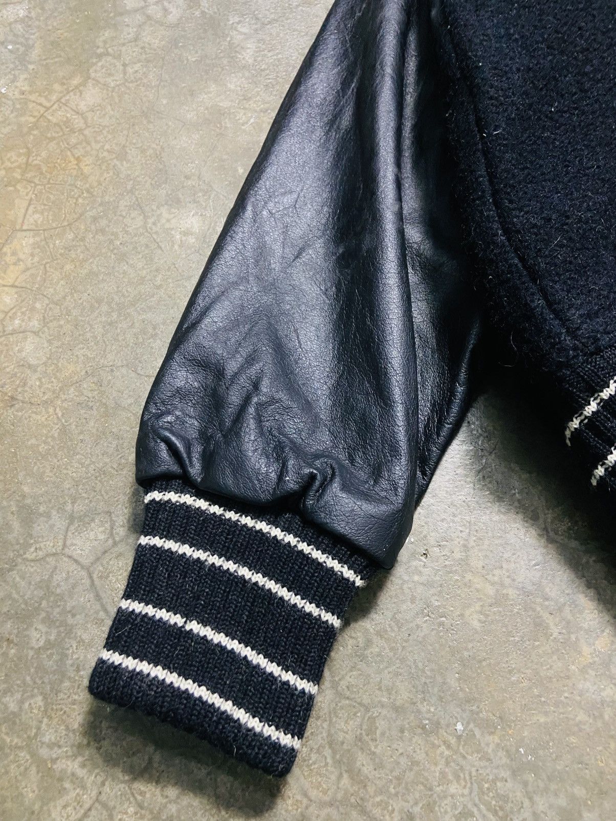 Japanese Brand Vintage Sister Boy (Uncle Bob) Wool Leather Varsity Jacket Size US XL / EU 56 / 4 - 7 Thumbnail
