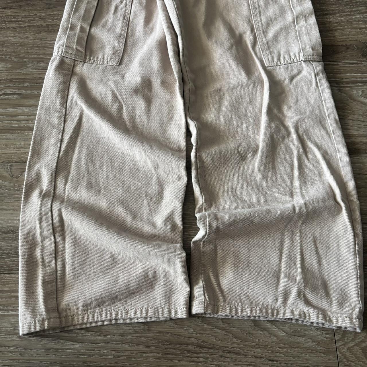 Vintage Crazy Vintage Y2K/2000s Baggy Cream Streetwear Skater Cargo Pants! Fits S Size US 28 / EU 44 - 6 Thumbnail