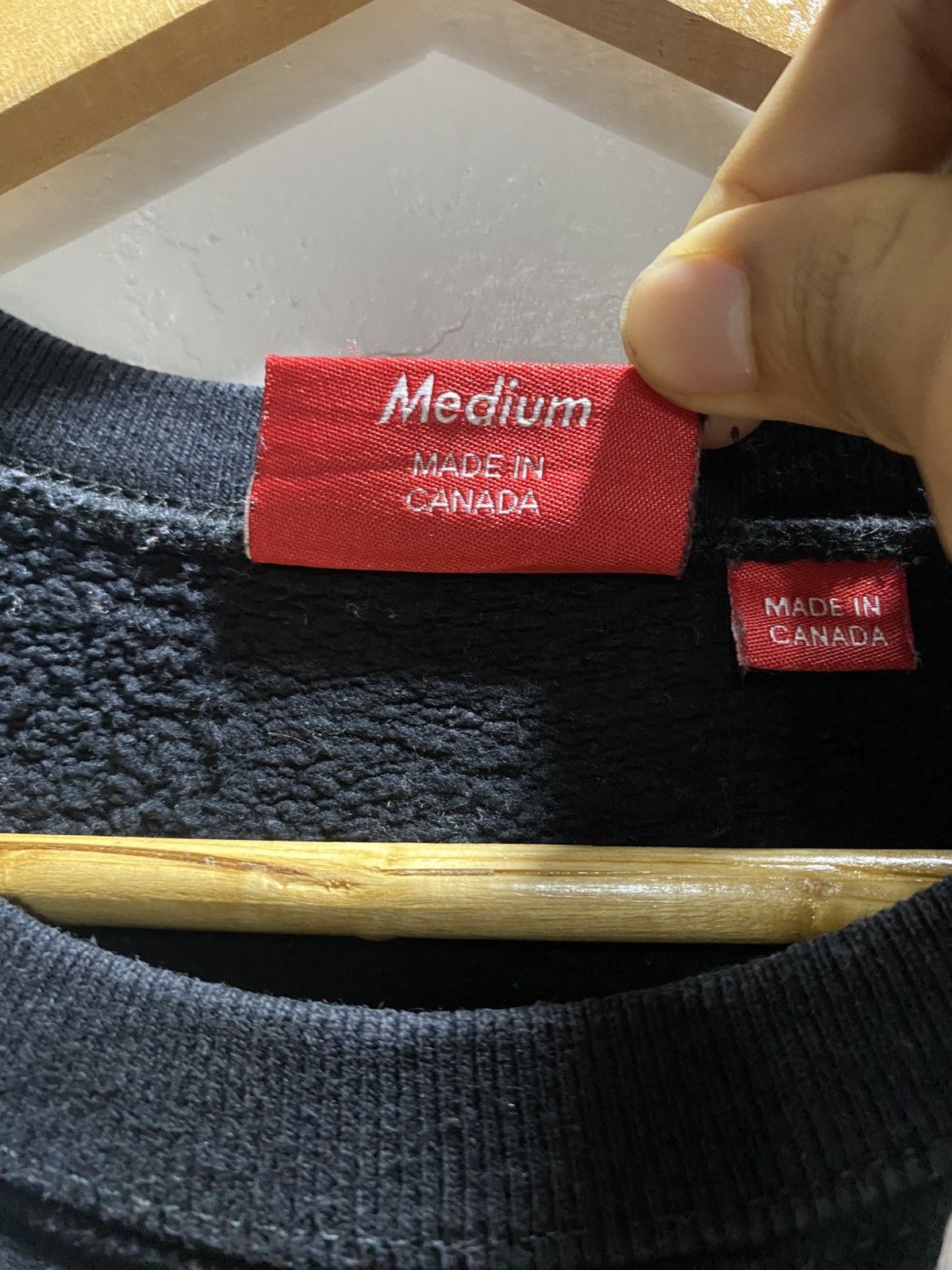 Supreme FW13 Supreme Vertical Logo Panel Crewneck Size US M / EU 48-50 / 2 - 9 Thumbnail