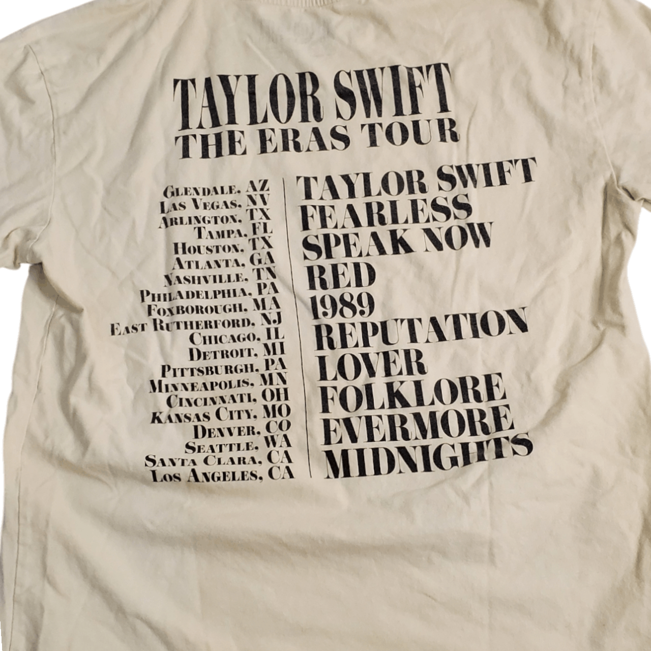 Vintage Taylor Swift Eras Tour T-Shirt Size M / US 6-8 / IT 42-44 - 5 Thumbnail