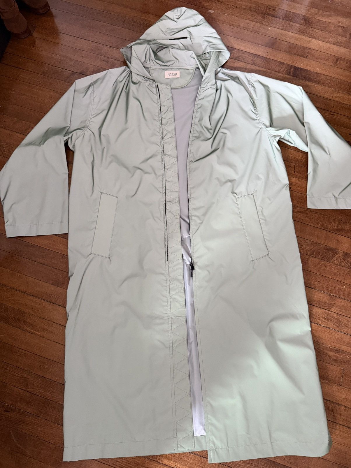 Fear of God FOG iridescent reflective nylon hooded raincoat, L, USA Size US L / EU 52-54 / 3 - 17 Thumbnail