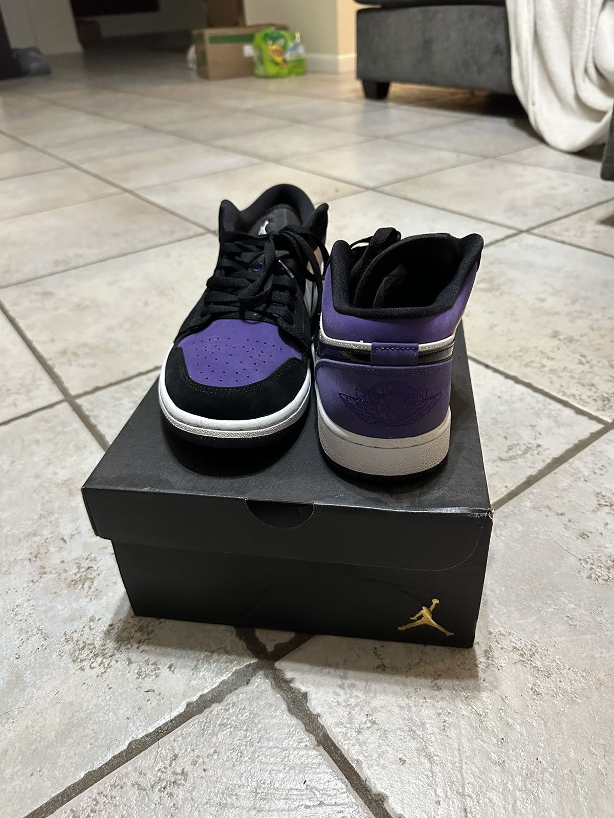 image of Jordan Nike Jordan 1 Low Court Purple Shoes, Men's (Size 11)