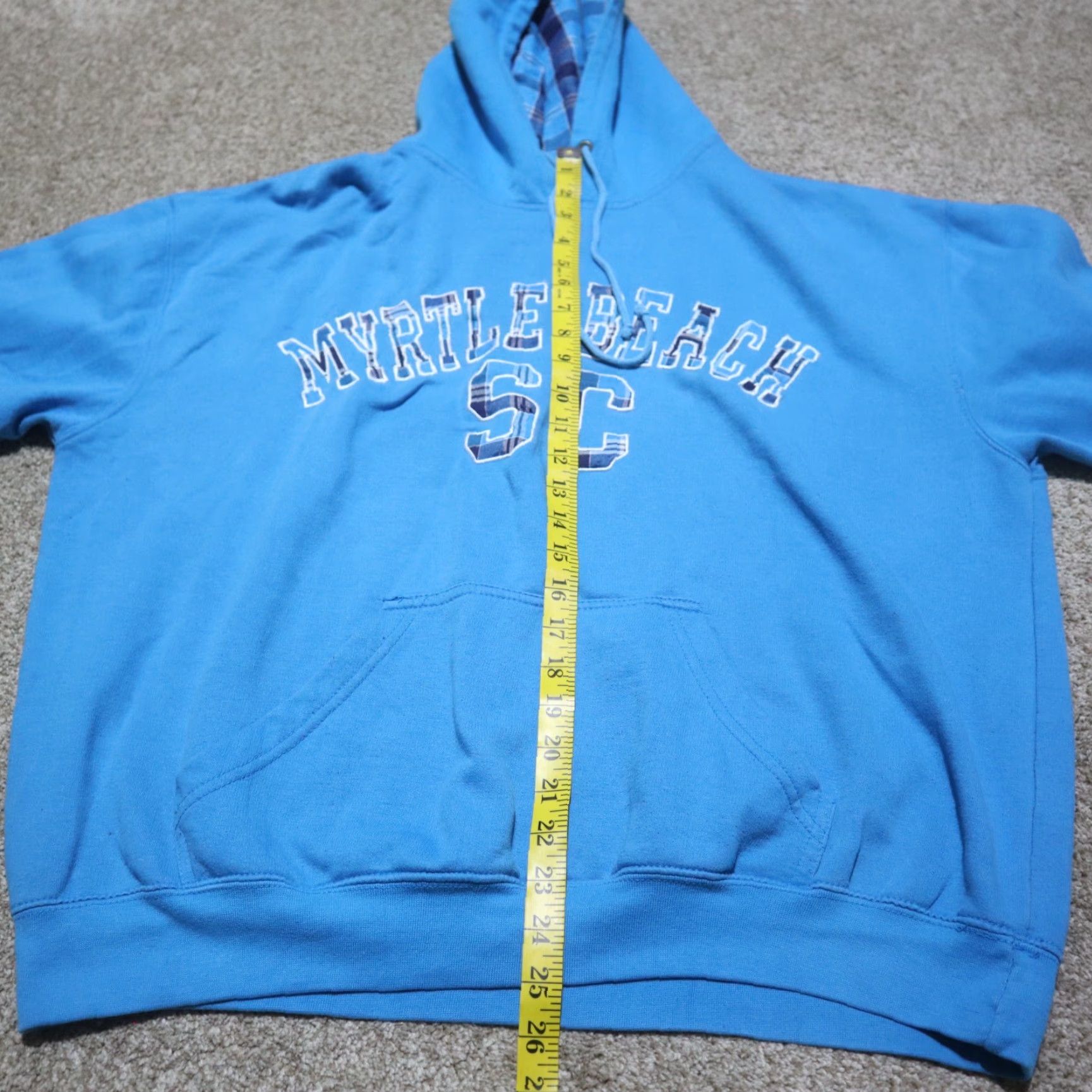 Hanes Hanes Hoodie Unisex Adults XL Blue Logo Kangaroo Pocket Hooded Sweatshirt Jersey Cotton Polyester Beach Theme Pullover Size US XL / EU 56 / 4 - 6 Thumbnail
