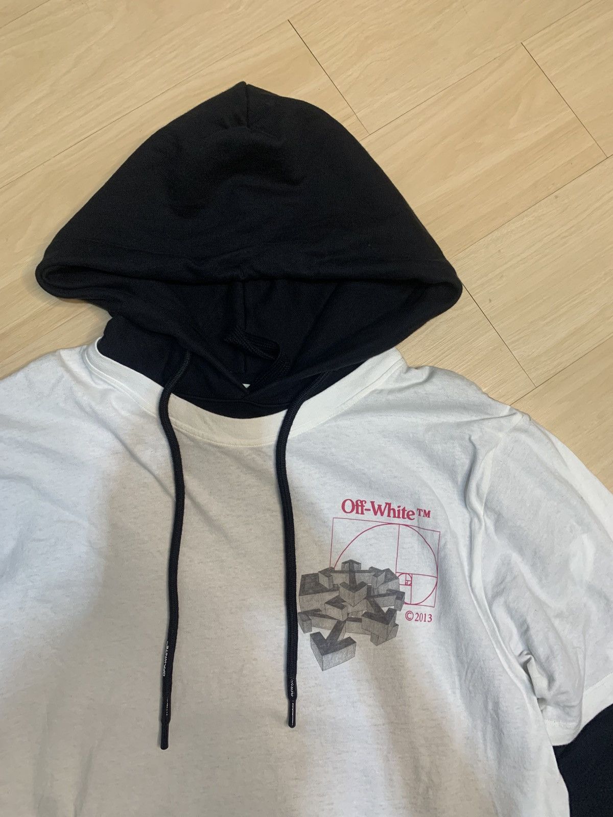 Off-White Off-White Golden Ratio Double Tee Hoodie Size US M / EU 48-50 / 2 - 4 Thumbnail