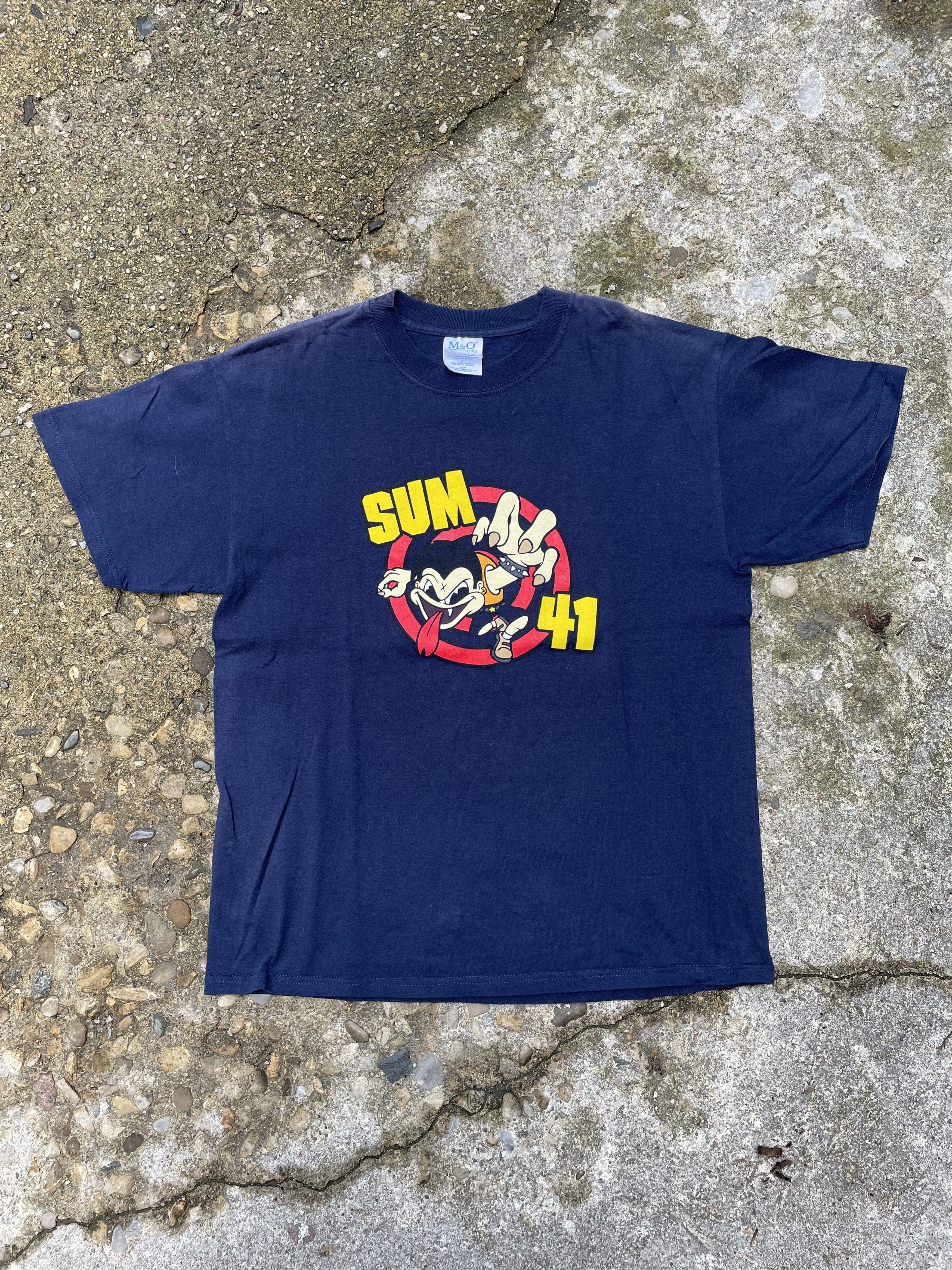 image of Band Tees x Vintage VTG 2000's Sum 41 Graphic Band T-Shirt in Navy, Men's (Size Large)