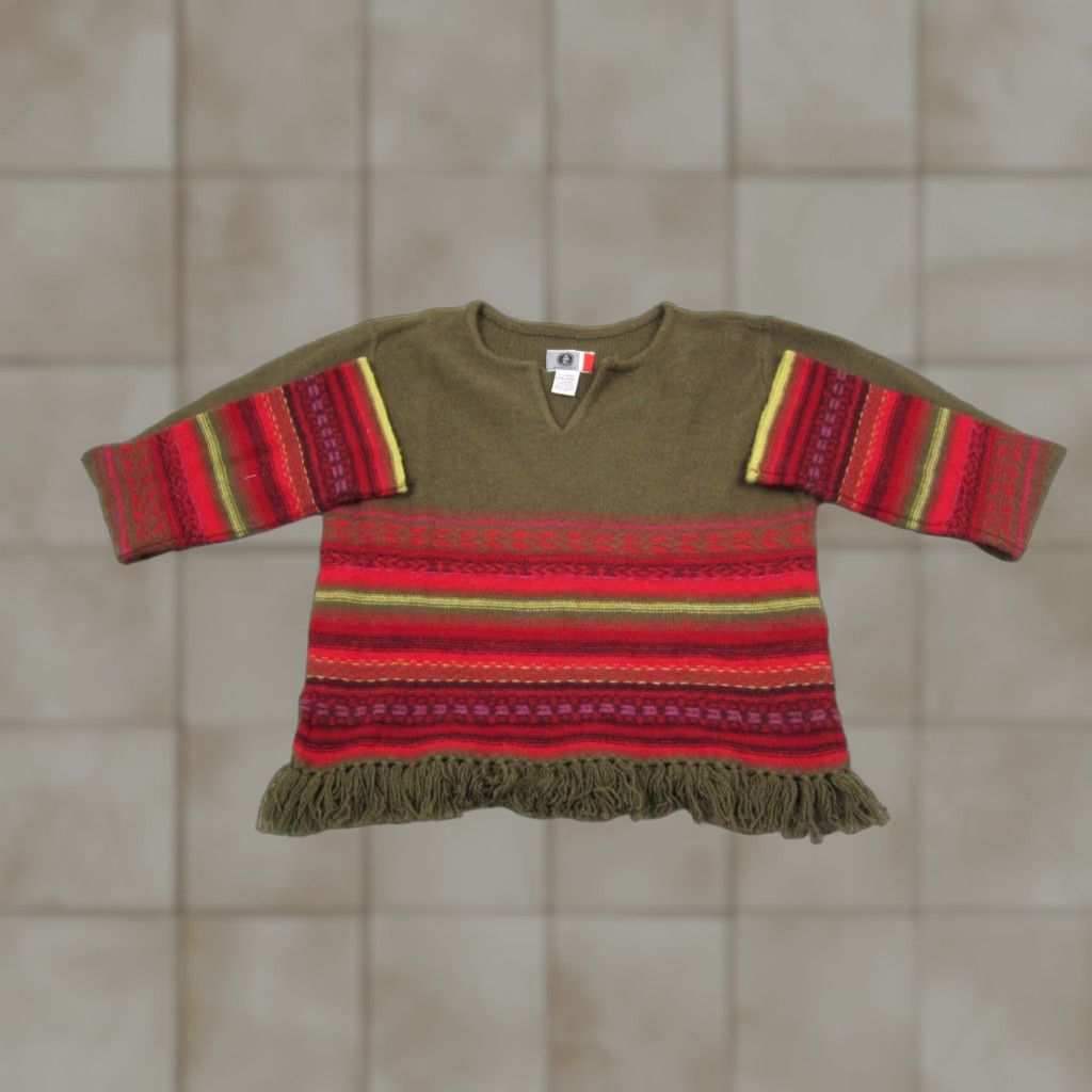 Vintage VINTAGE Arizona Sweater Womens XL Brown Fringe Y2K 80s 90s Pullover Knit Wool Nylon V-Neck Long Sleeve Casual Mens Womens Girls? Size XL / US 12-14 / IT 48-50 - 1 Thumbnail