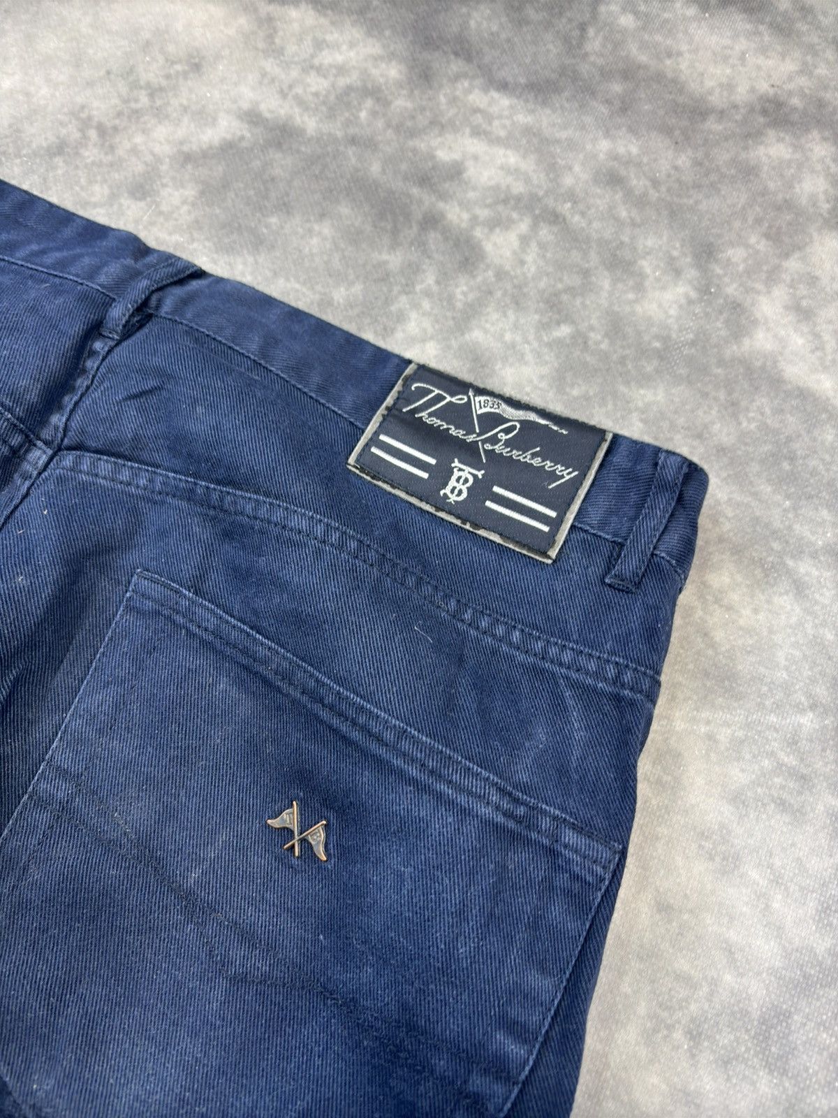 Burberry × Vintage Vintage Thomas Burberry Denim Pants Casual Old Money Rare Size US 35 - 2 Thumbnail