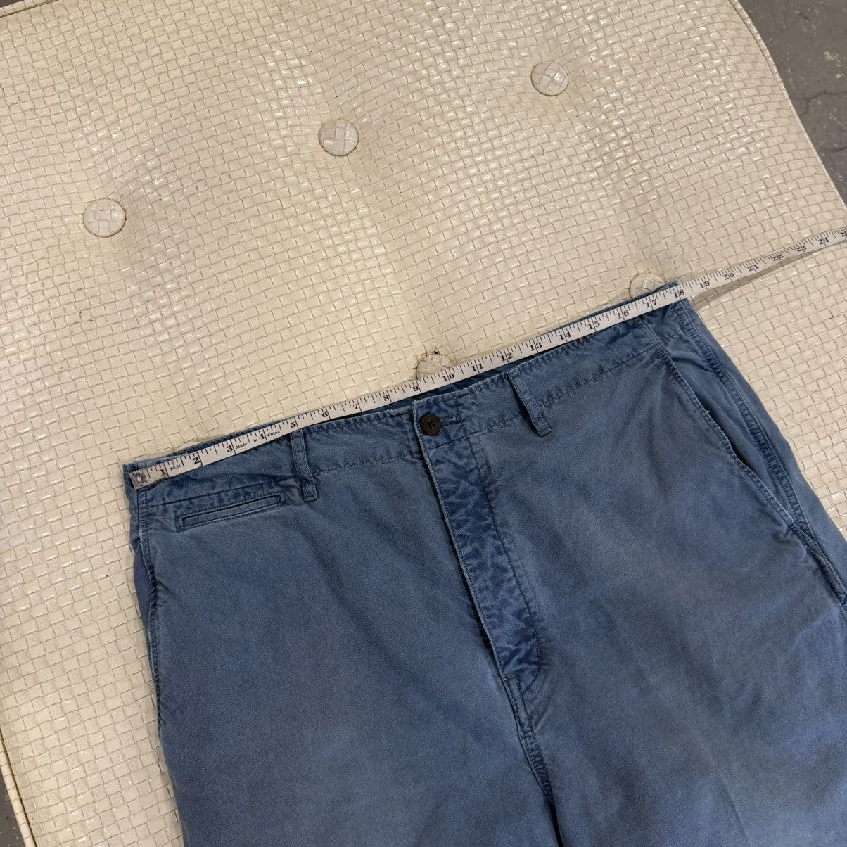 Visvim ex wide chino indigo crash repair 25 ss