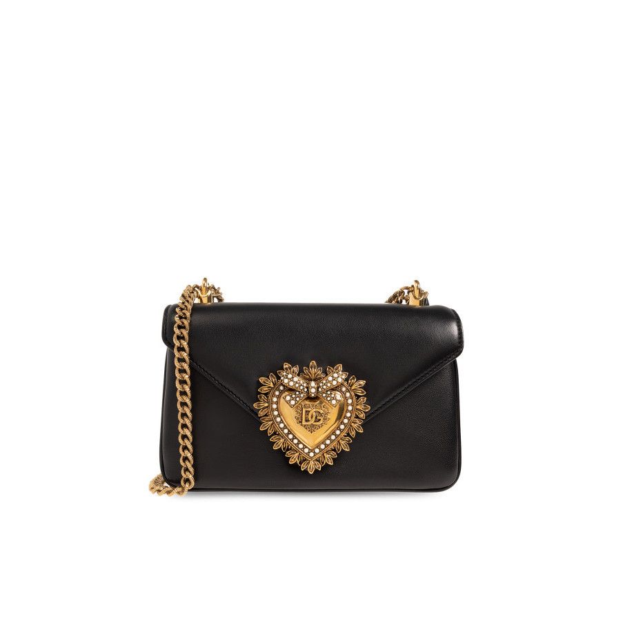 Dolce & Gabbana DOLCE&GABBANA Devotion Black Leather Shoulder Bag New & Auth Size ONE SIZE - 1 Thumbnail