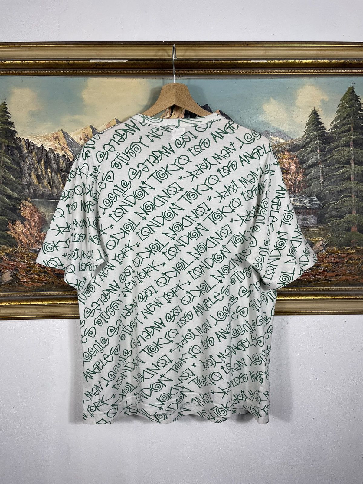 Stussy × Vintage Stussy Vintage Y2k T-shirt Tee Monogram Skate Avant Garde Size US M / EU 48-50 / 2 - 7 Thumbnail