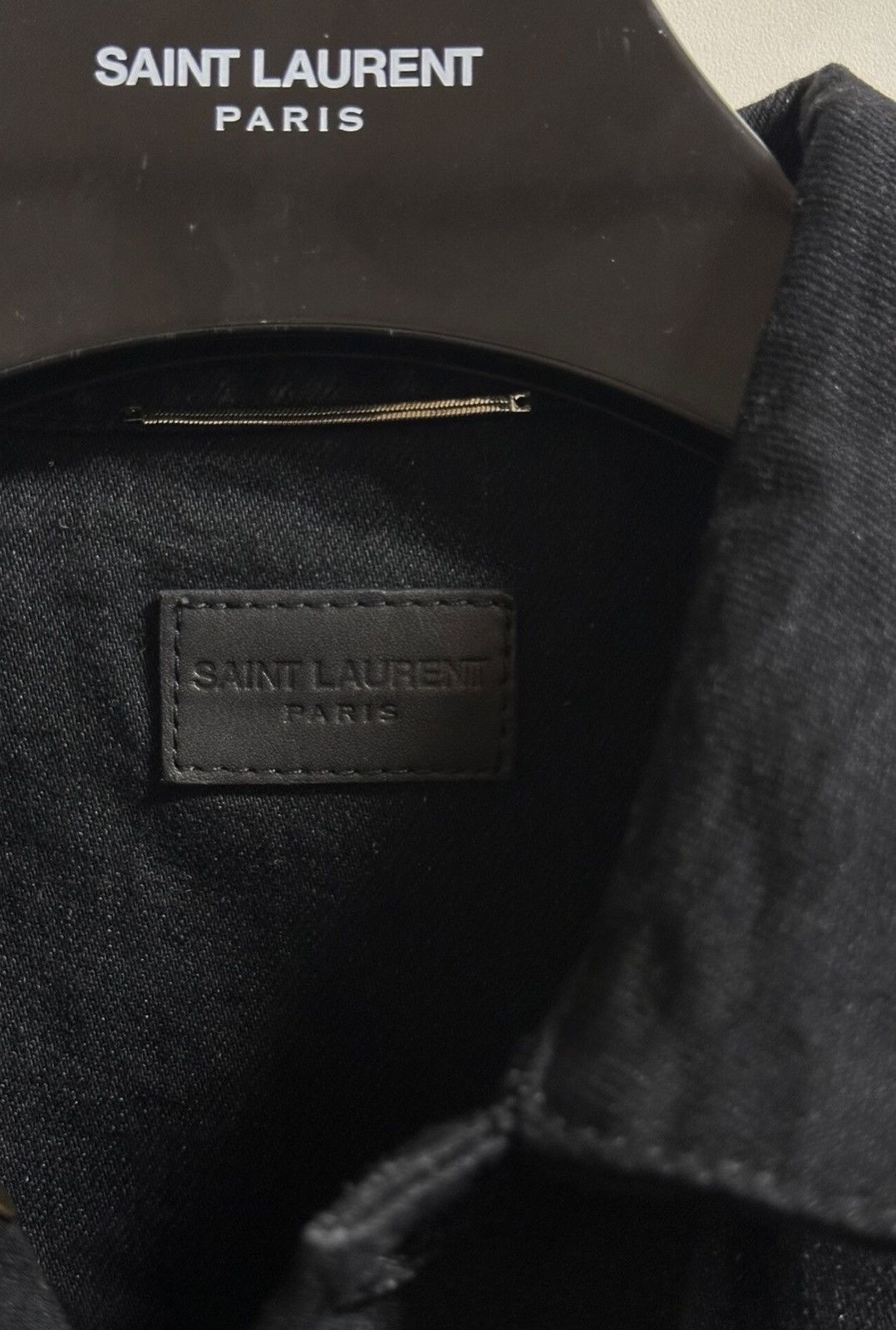 Saint Laurent Paris Saint Laurent Distressed Washed Black Denim Jacket Size US S / EU 44-46 / 1 - 5 Thumbnail