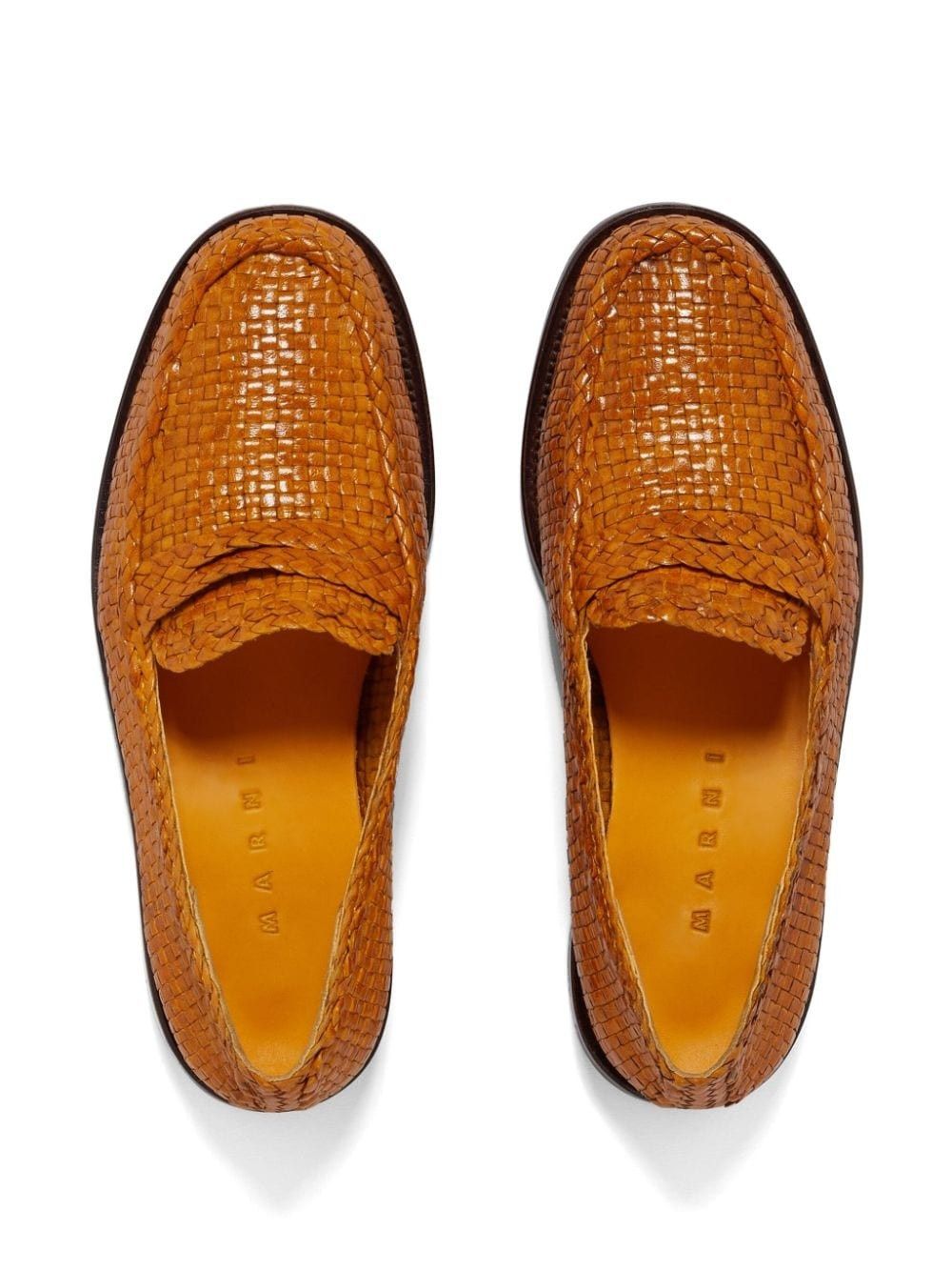 Marni o1w1db10125 Design Leather Loafers in Orange Size US 6 / IT 36 - 4 Thumbnail