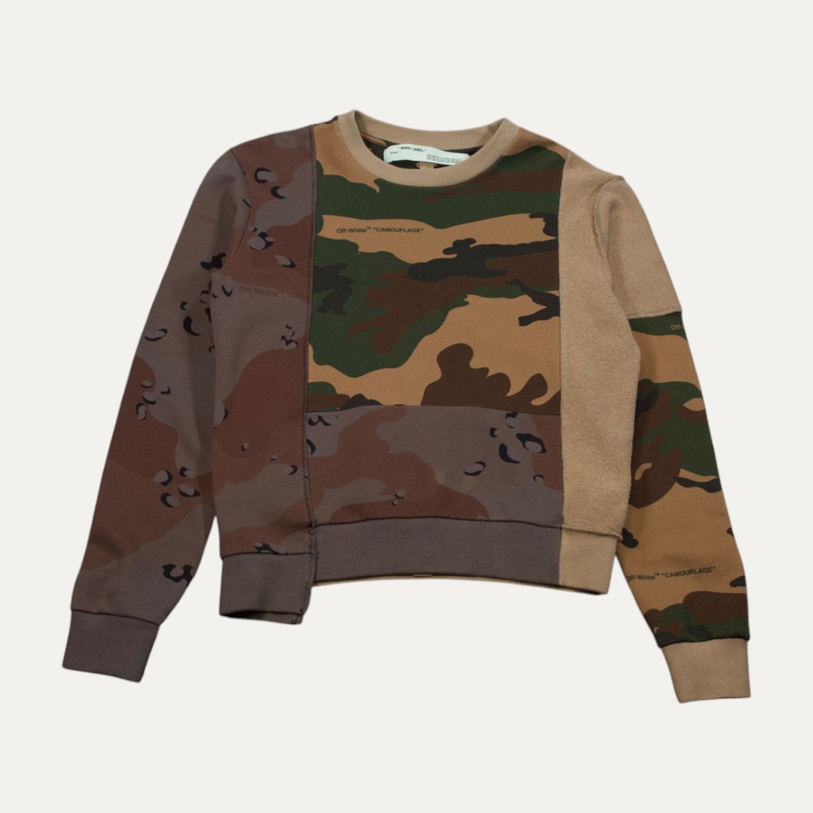Off-White Off-White Reconstructed Camouflage Sweatshirt Size US S / EU 44-46 / 1 - 2 Thumbnail