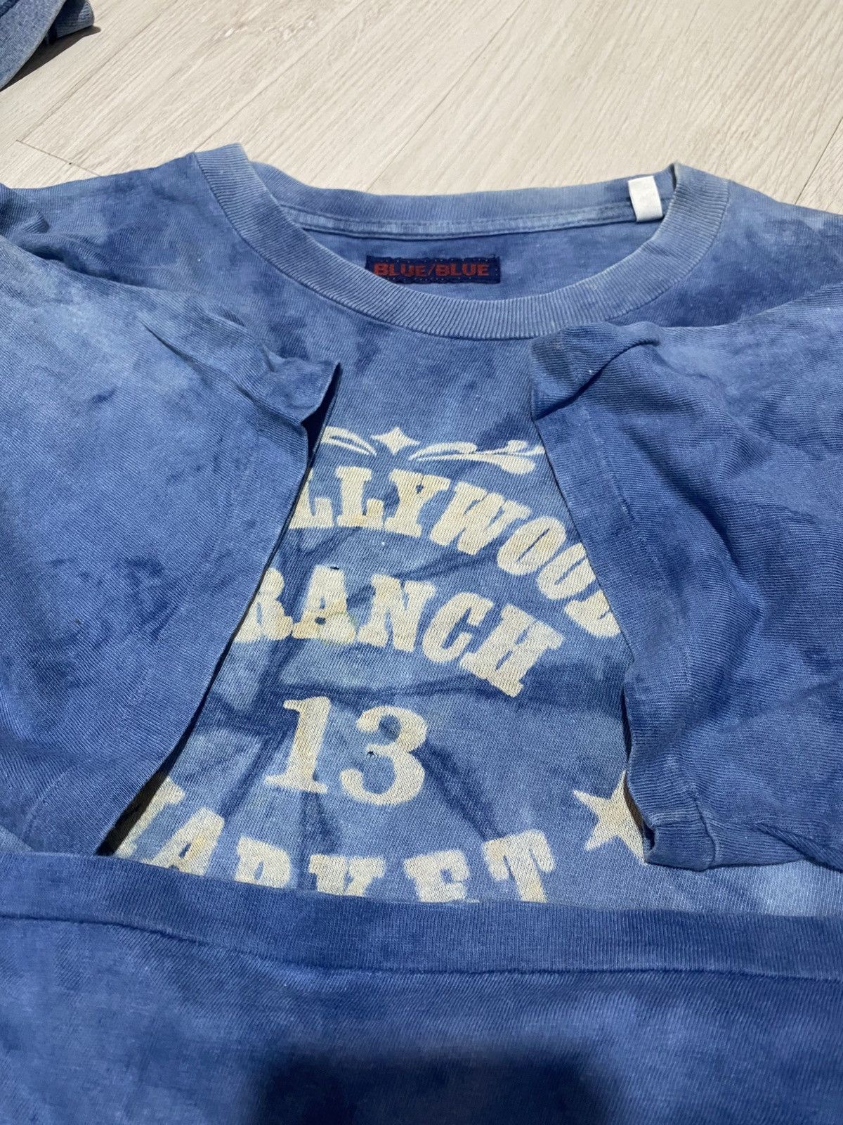 Blue Blue Japan vtg hollywood ranch market 13 blue blue japan dyed tshirt Size US M / EU 48-50 / 2 - 6 Thumbnail