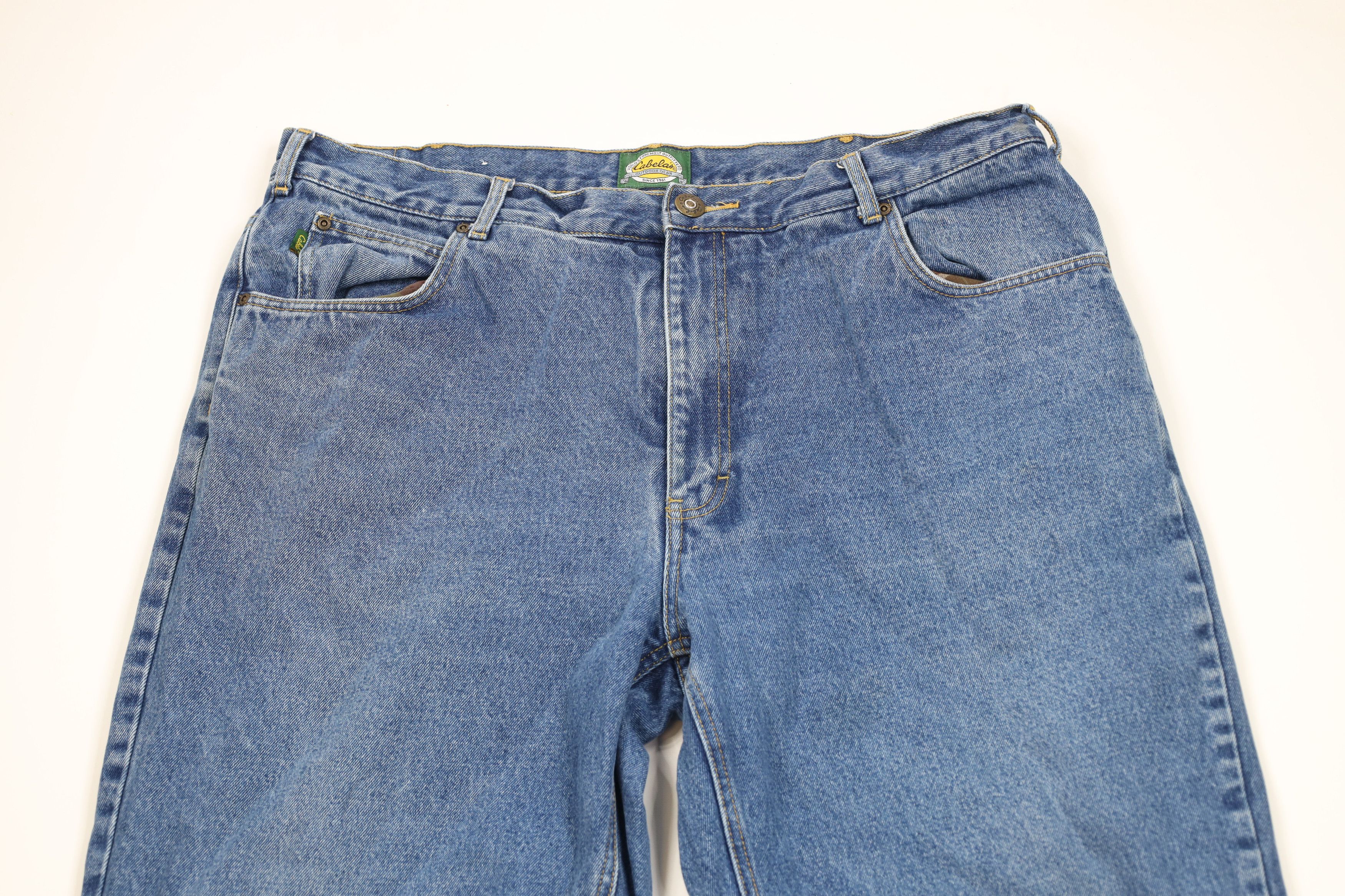 Cabelas Vintage Cabelas Heavyweight Flannel Lined Denim Jeans Blue Size US 42 / EU 58 - 3 Thumbnail