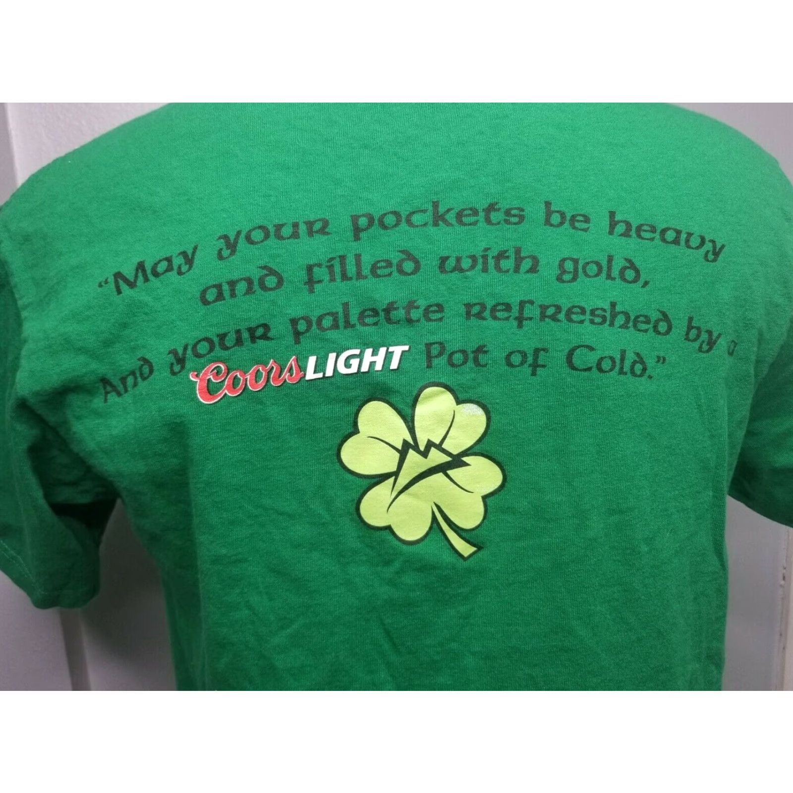 Delta VINTAGE Mens L Coors Light Beer Tuxedo St. Patrick's Day T Shirt Double-Sided Size US L / EU 52-54 / 3 - 3 Thumbnail