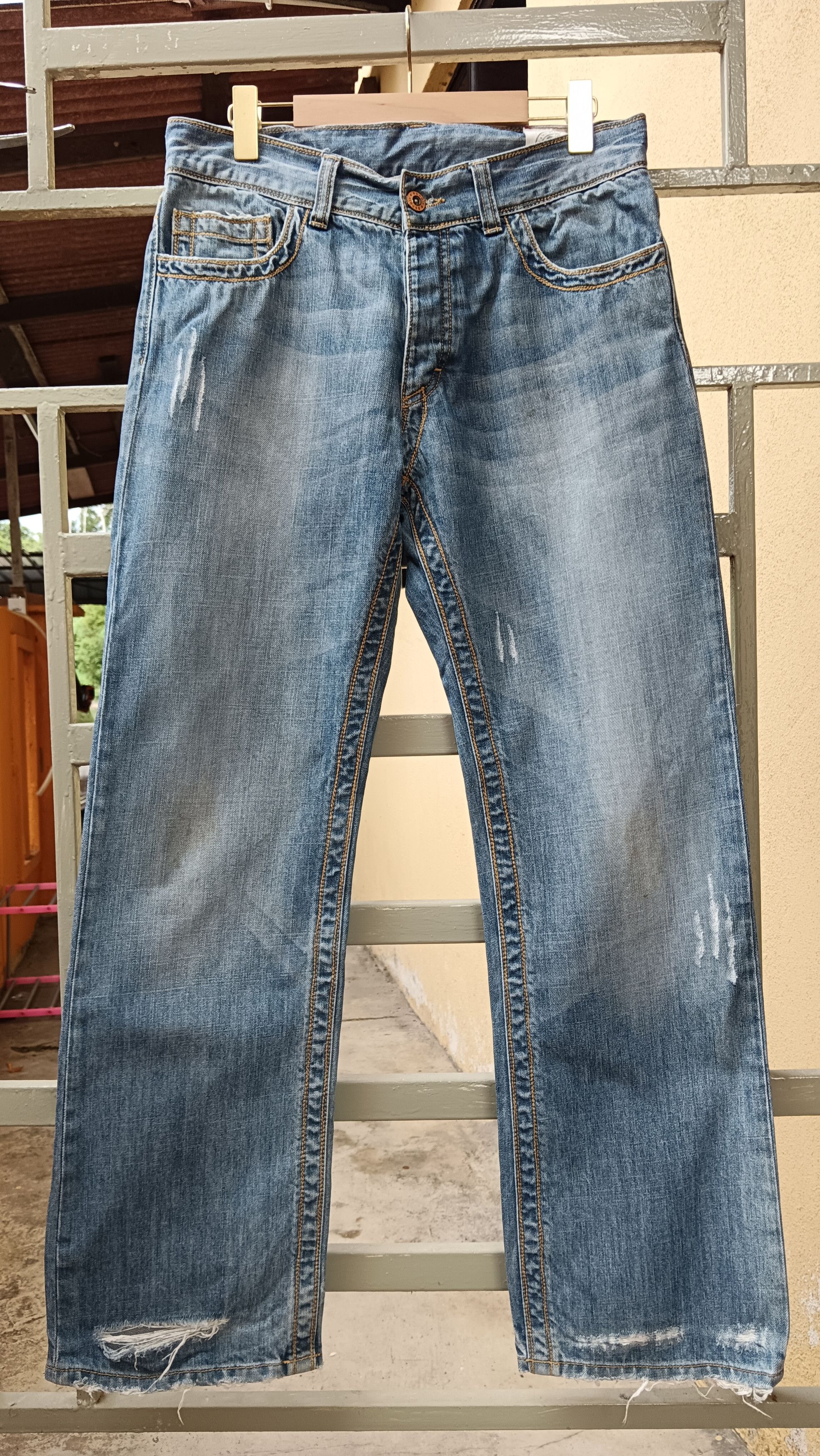 Vintage Esprit Distressed Handcrafted Punk Denim