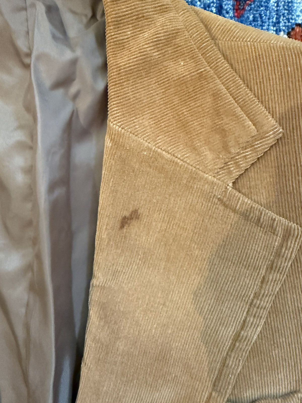 Other Vintage Beige Corduroy Blazer Size 36R - 6 Thumbnail