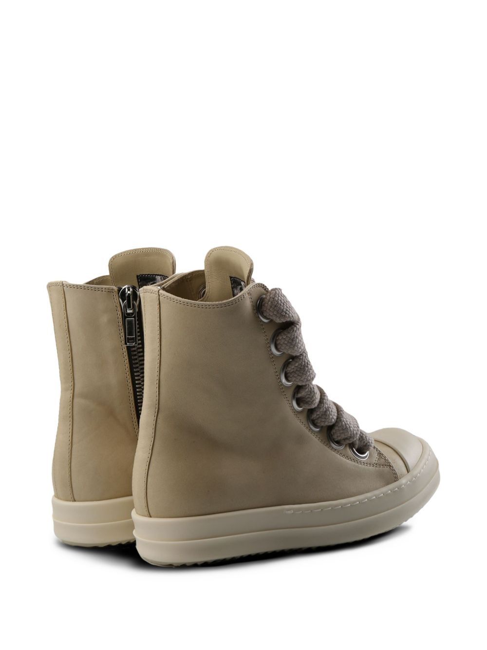 Rick Owens Rick Owens High Top Leather Jumbo Lace Pearl Milk Size US 10 / EU 43 - 6 Thumbnail