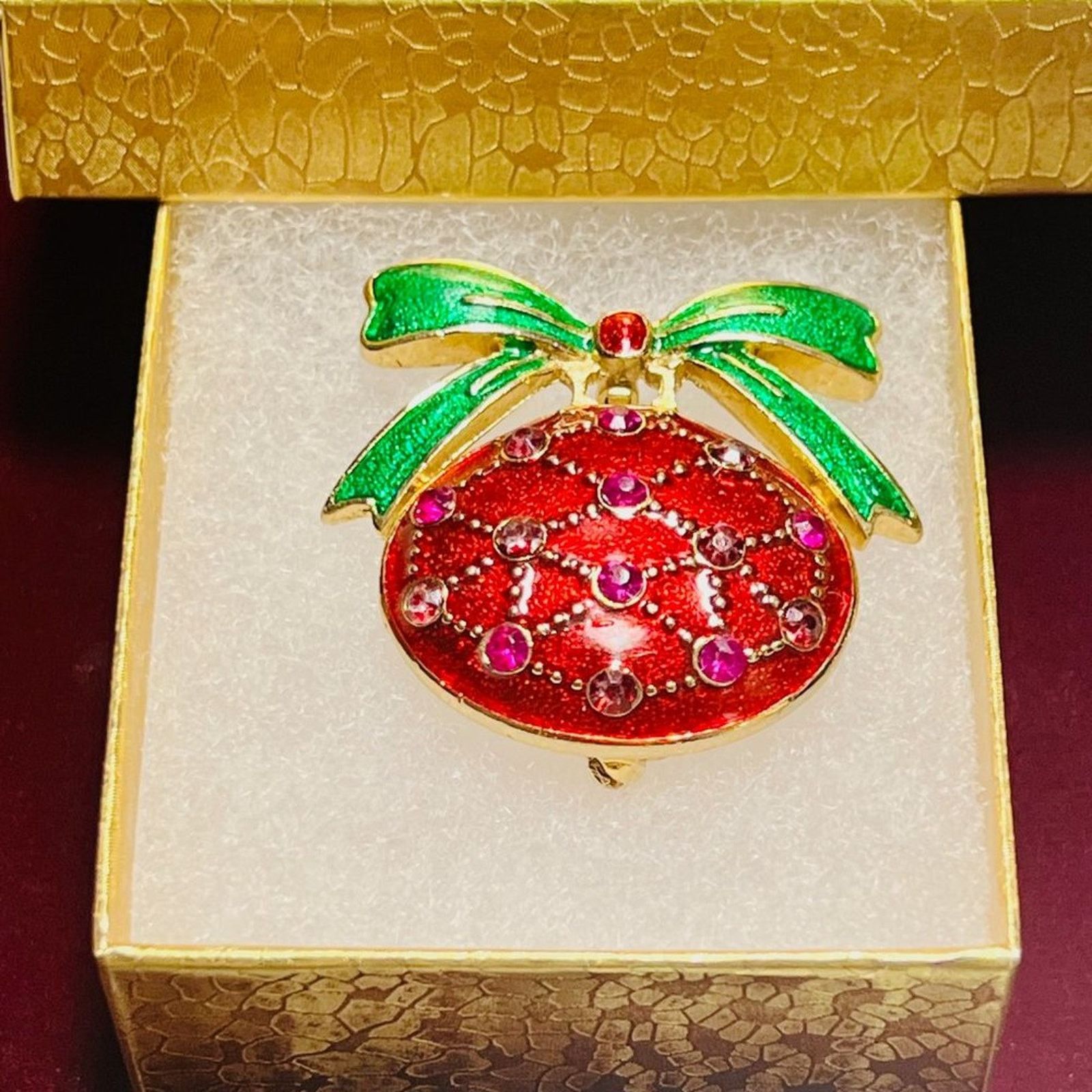 & Other Stories Vintage - LC Liz Clairborne Holiday Rhinestone Brooch Pin Size ONE SIZE - 1 Thumbnail