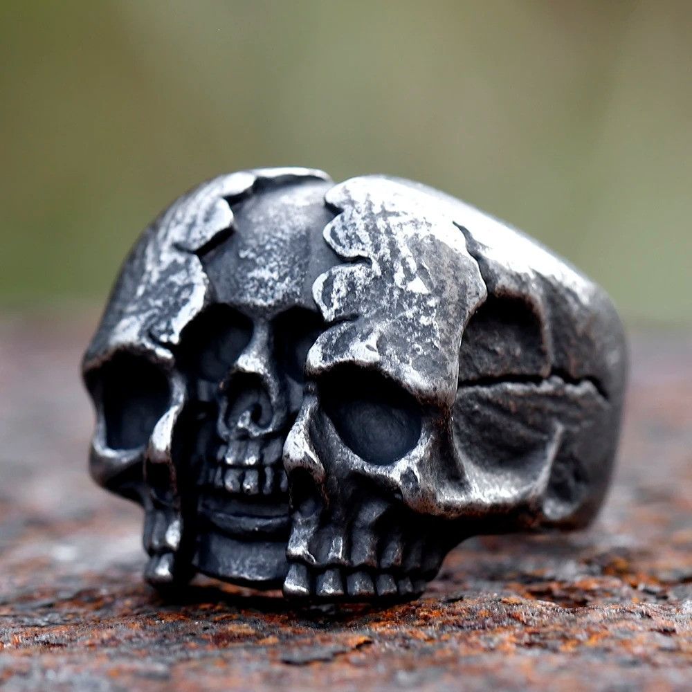 Jewelry Skull Ring Streetwear Jewelry Fashion Gift Size ONE SIZE - 2 Thumbnail