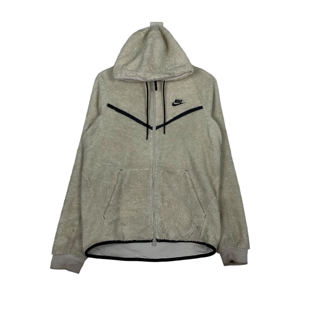 Nike NIKE Deep Pile Grey Fleece Zipper Hoodie Jacket #1059-C48 Size US M / EU 48-50 / 2 - 1 Thumbnail