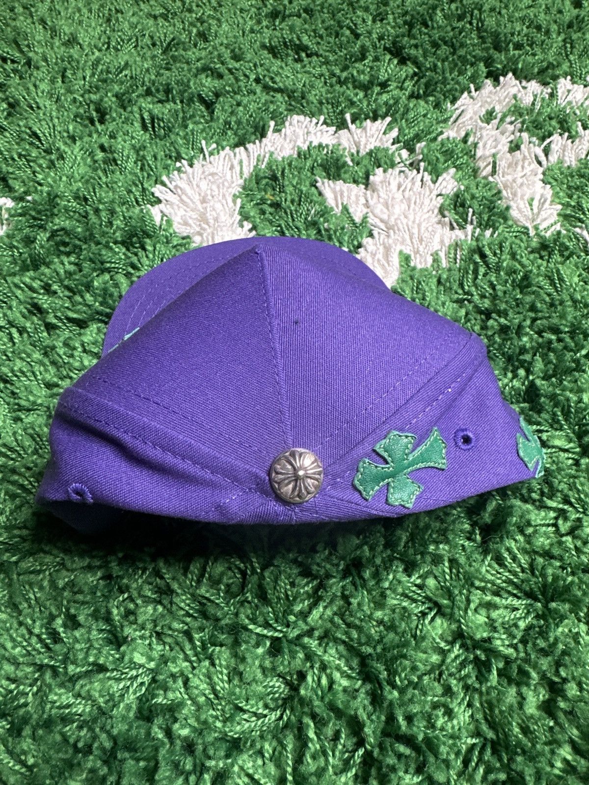 Chrome Hearts Chrome Hearts Purple Green Cross Patch Hat Size ONE SIZE - 3 Thumbnail